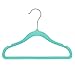 Juvale Kids' Teal Velvet Hangers - Polka Dot Design for Clothes, Pants, Dresses - 50 Count