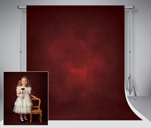 Kate Fotografie Hintergrund 3x3m Rot Schwarz Farbverlauf Abstrakt Dunkle Hintergründe Faltbarer Studio Hintergrund Vintage Velvet Texture Washable Dec