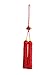 Dokreil Tai Chi Sword Tassel Chinese Kungfu Sword Tassel Multi Color Long Silk (Red,17.7in)