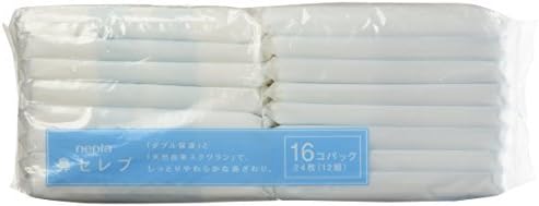 Hana-celeb Lotion Facial Tissue Pocket 12 Sheets *16 Pack (Japan Import) by nepia