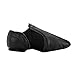 MSMAX Womens Leather Jazz Shoes Slip on Ballroom Dance Practice Teaching Shoe Black 9 M US Women