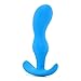 Doc Johnson Mood - Naughty 2 - Silicone Anal Plug - Large - 4.8 in. Long and 1.2 in. Wide - Tapered Base for Comfort Between The Cheeks - Large - Blue