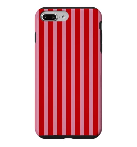 Pink Red Vertical Stripes Minimal Cute Aesthetic Case for iPhone 7 Plus/8 Plus