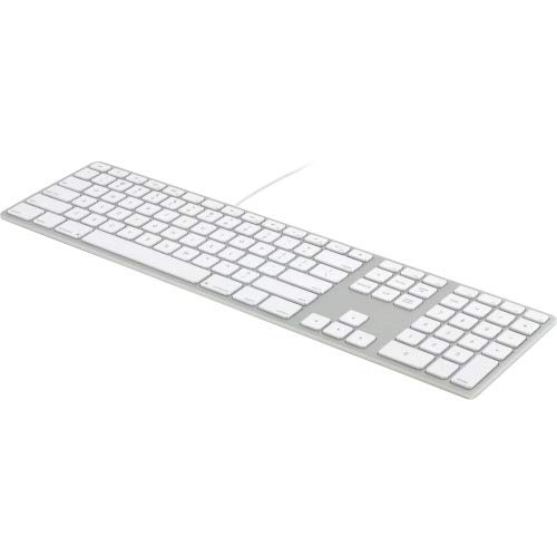 Matias Wired Aluminum Keyboard W/Numeric KEYPAD for MAC Silver
