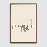 Framed Canvas Wall Art Minimalistic Painting Canvas Prints Home Artwork Decoration for Living Room,Bedroom - 16x24 inches