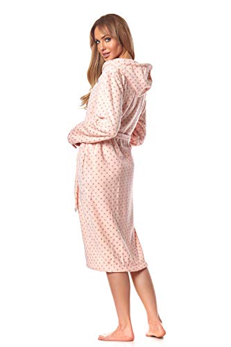 L & L - 9156 Long Luxury Toweling Badjas voor dames, zachte lange mouwen Extreem licht. Huismantel met ritssluiting in… - Image 5