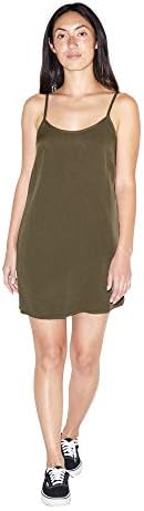 american apparel midi dress American Apparel Women's Mix Modal Spaghetti Strap Crossback Slip Dress at Amazon Women's Clothing store