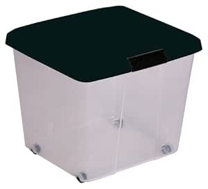 Caja de almacenamiento con ruedas, caja de almacenaje, caja con asas