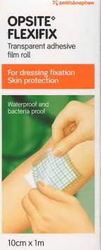 Opsite Flexifix Transparent Film Roll 10 cm x 1m - Convenient Pack of 2