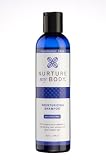 Organic Moisturizing Shampoo by Nurture My Body - 100% All Natural and Organic, SLS Free, Best for Damaged and Color Treated Hair Care (Fragrance Free)