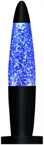 Creative Motion Black Base Sparkle Lamp 13-Inch Blue