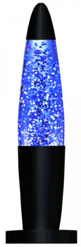 Creative Motion Black Base Sparkle Lamp 13-Inch Blue