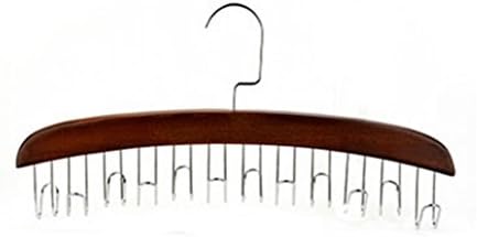 Myliffri Tie Rack Belt Hanger Wooden Tie Hanger Organizer Accessory Rack for Closet (Brown)