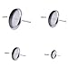 BronaGrand 40pcs Stainless Steel Stud Earring Cabochon Setting Post Cup Fit for 12mm,10mm,8mm,6mm(4 Sizes)