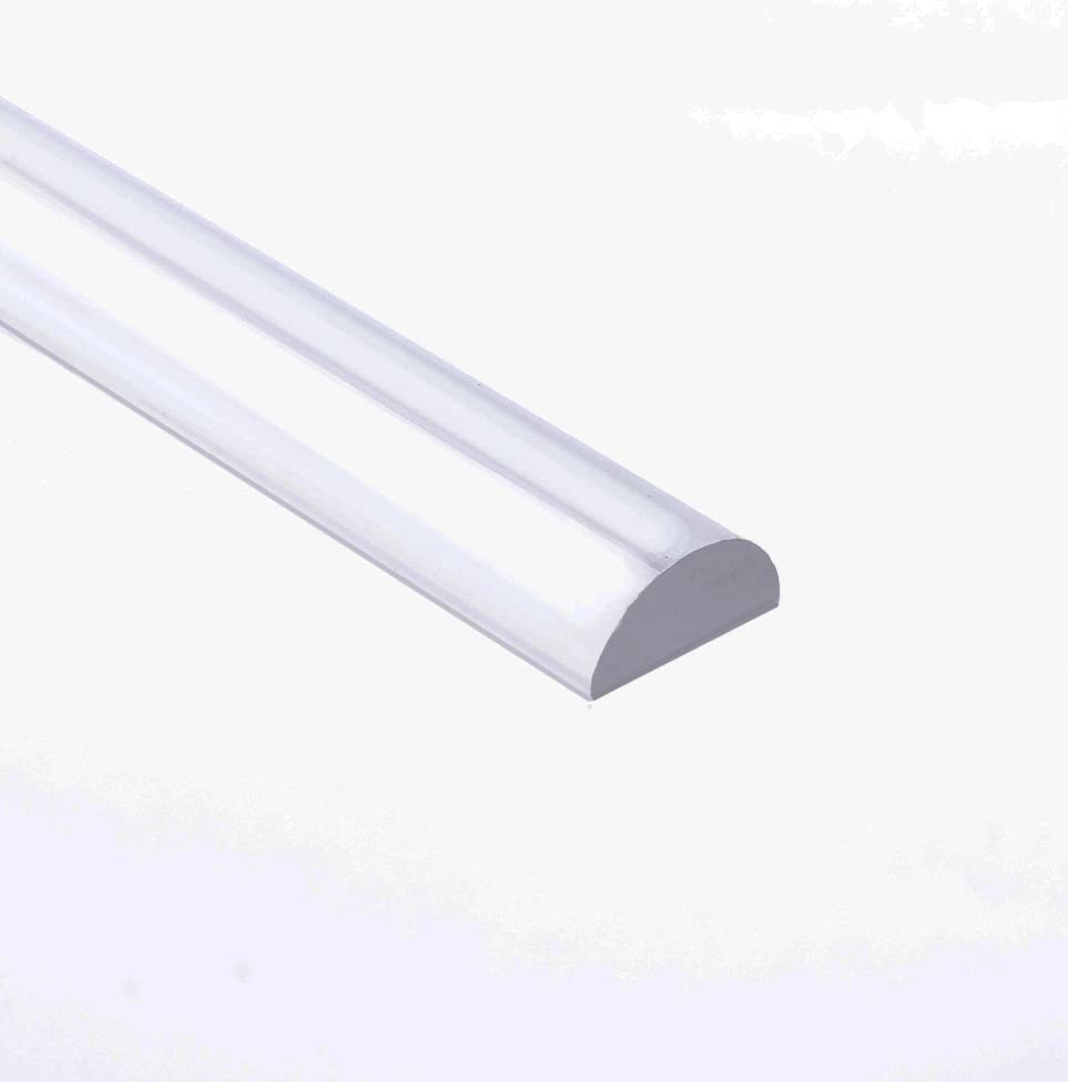 Photo 1 of Dalrun Clear Acrylic Shower Threshold 1/2" X 1/4" (WxL), Transparent Shower Dam Shower Splash Guard 39" Long,Half Round,Peel and Stick