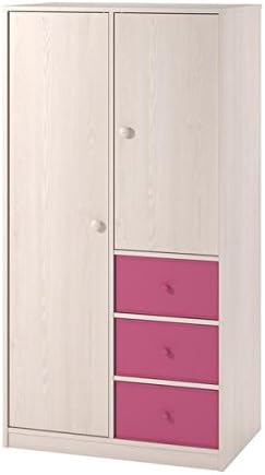 Altra Applegate Armoire with 3 Pink Fabric Bins by Cosco