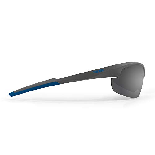 Epoch Eyewear Epoch 7 Matte Finish Sunglasses Gray/Blue Frame (GrayBlue/Smoke)