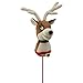 Plush Reindeer Head Pick Accent Christmas Tree Ornament Decor, 13 Inch on 11 inch stick