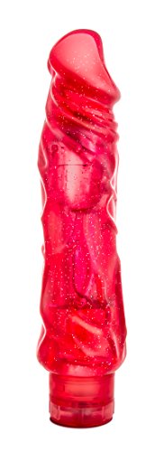 Eden 9 Inch Soft Flexible Realistic Waterproof Vibrating Dildo (Cherry Red)