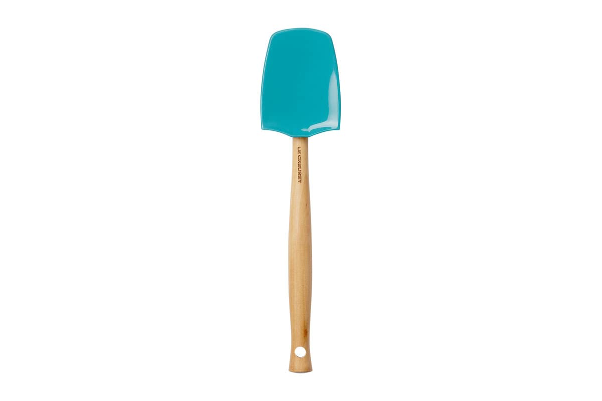 Le Creuset Craft Spatula Spoon, Large, 28 cm, Silicone, Teal, 42104281700000