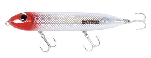 Heddon Saltwater Super Spook Lure (RH Red Head, 5-Inch), Outdoor Stuffs