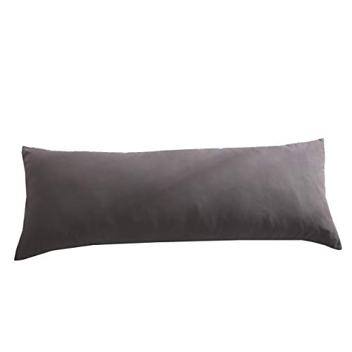 Body Pillow Cover, Luxury Soft Removable Body Pillow Case - Long Body Pillow Protector 21"x54" with Zipper Closure (Grey,21"x54") - Thumbnail 6