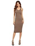 MakeMeChic Women's Sleeveless Tank Basic Racerback Midi Dress