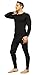Men's Soft 100% Cotton Thermal Underwear Long Johns Sets - Waffle - Fleece Lined (Large, Fleece Lined - Black)