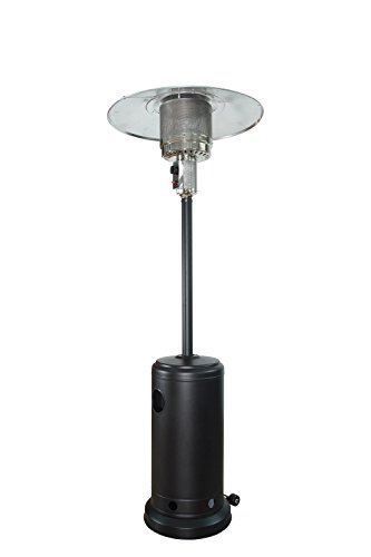 Baner Garden ASD-AB Outdoor Propane Patio Heater with Cover-Commercial Tall Hammered Finish Garden Standing LP Gas Porch and Deck, Black