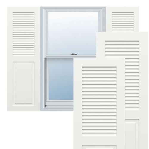 Ekena Millwork TFP101CO16X059UN True Fit PVC, Unfinished Combination Louver Pan…