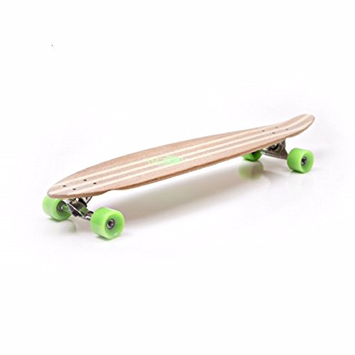 White Wave Bamboo Longboard Skateboard Complete (Pintail) Pricepulse