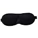 WDDH Shade 3D Eye Mask Soft Silk Sleep Adjustable Eye Mask Eyeshade Eyepatch Aircraft Travel (Black)