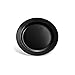 SPHERE PARTY PLATES/DESSERT PLATES | 6 Inch Plastic Plates for Appetizer Etc.| Round Black Everyday Plate, 40 Pack | Elegant & Sturdy Heavy Duty Disposable Plates for all Holidays & Occasions