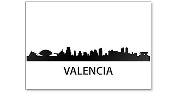 Skyline Valencia - Imán para nevera clásico : Amazon.es ...
