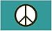 Peace Symbol Flag 3x5 - Green