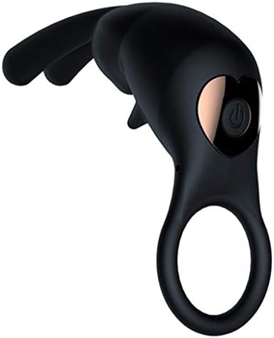 Silicone Ring With Rabbit Ears 10 Modes Rechargeable Men's Ring
