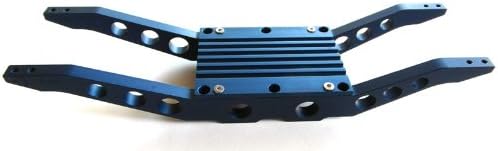 RC Raven E-Maxx 3903 or 3908 Blue Anodized Aluminum Bottom Braces with Free Center Skid