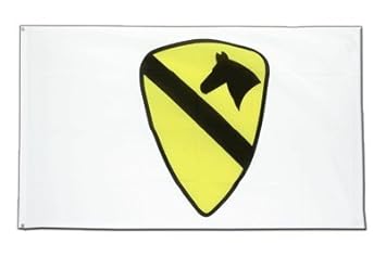 USA US Airborne 1st Cavalry Flagge, amerikanische Fahne 90 x 150 cm, MaxFlags®
