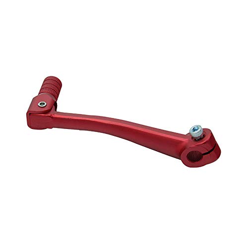 Ocamo Motorcycle CNC Folding Aluminum Gear Shift Lever for Motorcycle ATV Dirt Bike Pit Bikes Gear Lever red