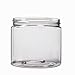 (Case of 12) Clear 16 oz PET Jar with Smooth Black Lid - BPA Free - 89/400 Closure - Foil Seal Liner - Food Safe