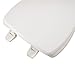 Comfort Seats C050WD00 Deluxe MDF Wood Elongated Toilet Seat and Plastic Hinges, White