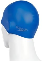 Speedo Unisex Plain Moulded Silicone Swimming Cap | Hair Protection view 9