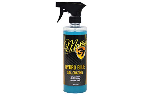 McKee's 37 MK37-630 Hydro Blue SiO2 Coating | Ceramic Car Wax Spray | Advanced SiO2 Coating | Hydrophobic Top Coat Paint Sealant Protection, 16 oz