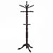 Frenchi Home Furnishing Traditional Spinning Top Wooden Coat Rack, Cherry