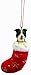 Border Collie Christmas Stocking Ornament with 
