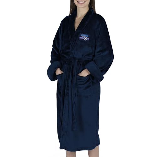 NORTHWEST NFL Tennessee Titans Rollout Silk Touch Robe with Logo, Comfortable L…