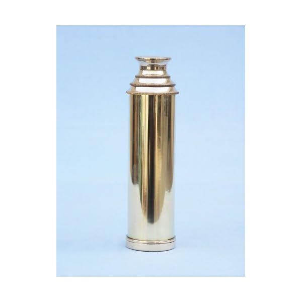 Hampton Nautisches Captain 's Messing Spyglass Teleskop mit Rosenholz Box, 38,1 cm Messing – Bild 3