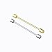 Cafurty Collar Pin, 2PS Men's Tone Hexagonal Ended Bar Collar Pin,Gold and Silver