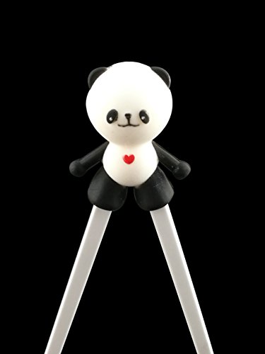 Cute Black and White Panda Chopsticks With Training Connector Ceramic Chopsticks Stand Rest Holder For Kids Adults (1 Set Of 3 Pairs Chopsticks and 3 Chopstick Rests) - Thumbnail 5