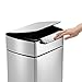 simplehuman 30 Liter / 8 Gallon Stainless Steel Touch-Bar Kitchen Trash Can, Brushed Stainless Steel, ADA-Compliant